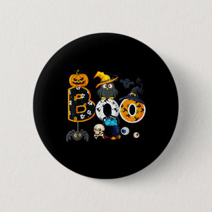 Halloween Boo Owl With Witch Hat Spiders Boys Girl 6 Cm Round Badge