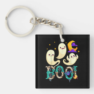 Halloween Boo Owl With Witch Hat Spiders Boys Girl Key Ring
