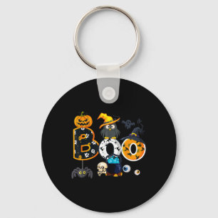 Halloween Boo Owl With Witch Hat Spiders Boys Girl Key Ring