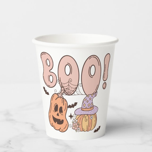 Halloween Boo Paper Cups (Front)