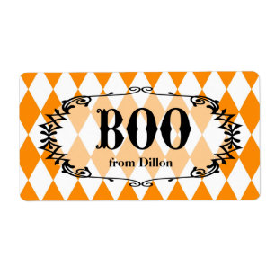Halloween Boo Personalised Treat Bag Label
