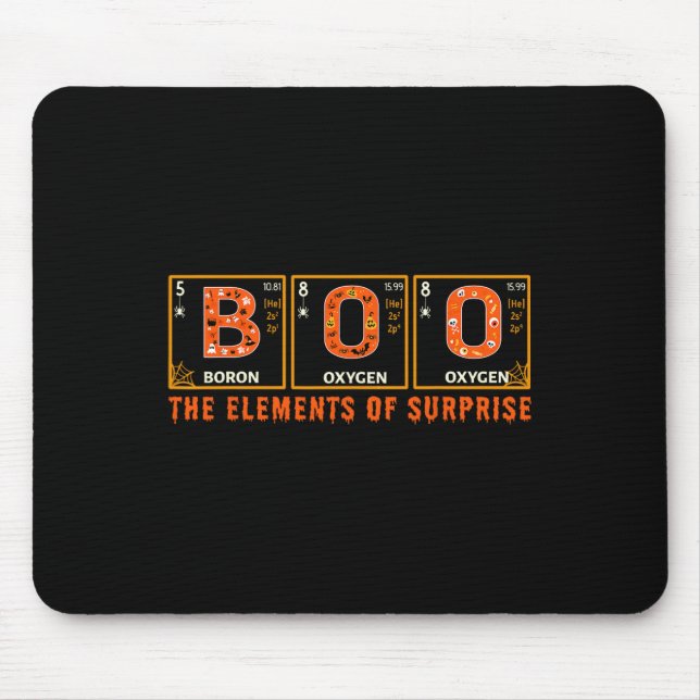 Halloween BOO Primary Elements of Surprise Science Mouse Pad (Front)