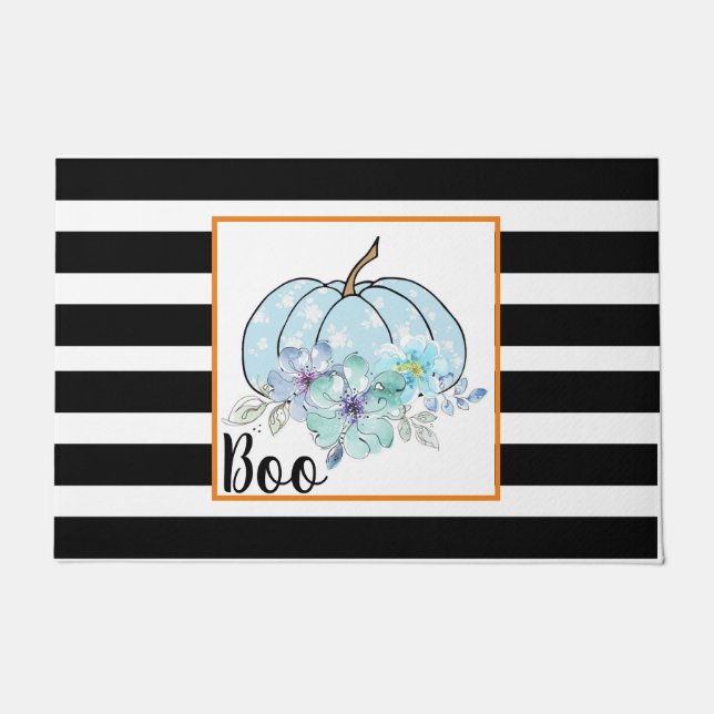 Halloween "Boo" Pumpkin Doormat (Front)