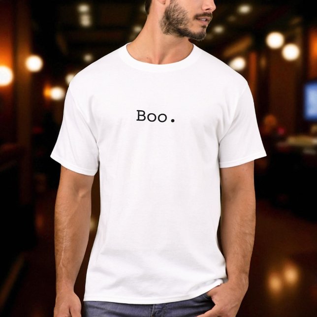Halloween Boo Sarcastic Minimalist T-Shirt (Creator Uploaded)