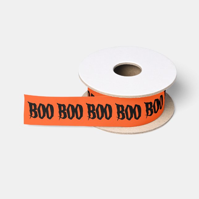 Halloween BOO Satin Ribbon (Spool)