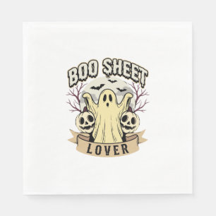 Halloween Boo Sheet Lover Ghost Moon Napkin