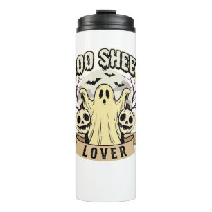 Halloween Boo Sheet Lover Ghost Moon Thermal Tumbler