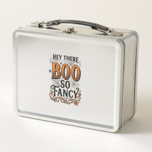 Halloween Boo Shirt Vintage Engraving Spooky Cute Metal Lunch Box