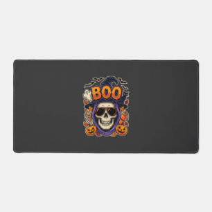 Halloween Boo Skull Sunglasses Vector Desk Mat
