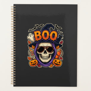 Halloween Boo Skull Sunglasses Vector Planner