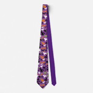 Halloween BOO Spirit Ghosts Pumpkins Tie