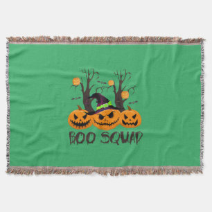 Halloween Boo Squad Bumpkin Birthday Throw Blanket