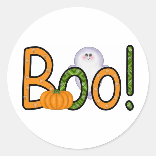 Halloween Boo! Sticker (Front)