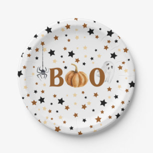 Halloween Boo Table decor Paper Plate