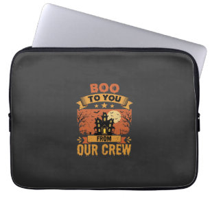 Halloween Boo To You Haunted House Crew Design Laptop Sleeve