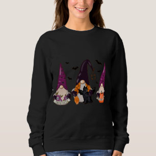Halloween Boo Witch Gnomes Autumn Bat Pumpkins Bla Sweatshirt