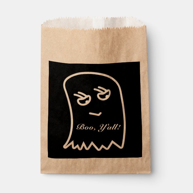 Halloween Boo, "Y'all" Favour Bags (Front)