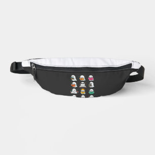 Halloween Book Reading Ghosts Kawaii Library Desig Bum Bags