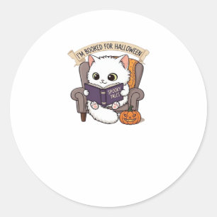 Halloween Bookish  Spookily Cozy and Cleverly Lite Classic Round Sticker