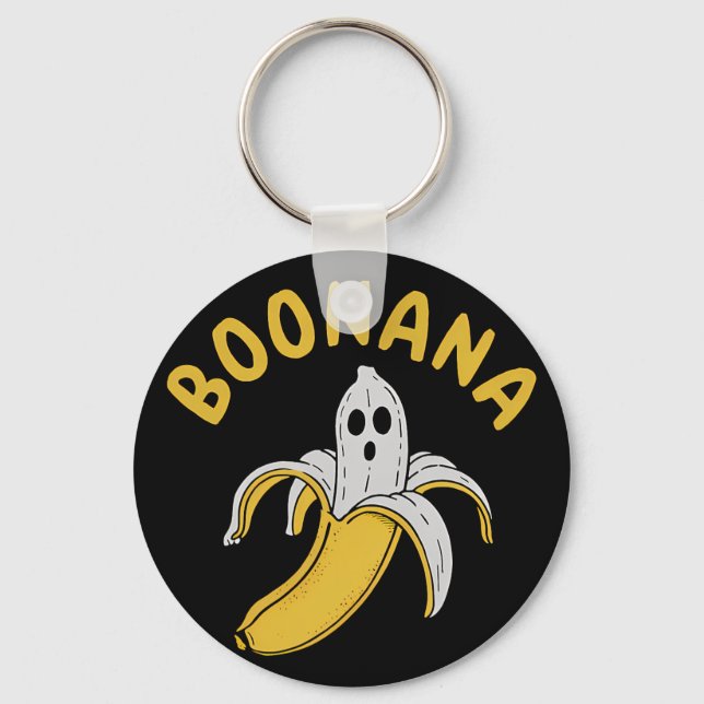 Halloween Boonana Funny Skeleton Inside Nana Quirk Key Ring (Front)