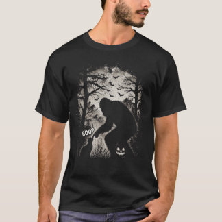 Halloween Boop Bigfoot Cat Pumpkin Funny T-Shirt