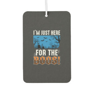 Halloween Boos Ghost Graveyard Vector Design_1 Car Air Freshener