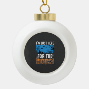 Halloween Boos Ghost Graveyard Vector Design_1 Ceramic Ball Christmas Ornament
