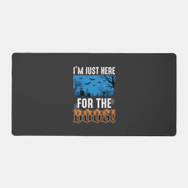 Halloween Boos Ghost Graveyard Vector Design_1 Desk Mat (Front)
