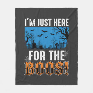 Halloween Boos Ghost Graveyard Vector Design_1 Fleece Blanket