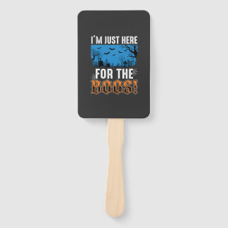 Halloween Boos Ghost Graveyard Vector Design_1 Hand Fan