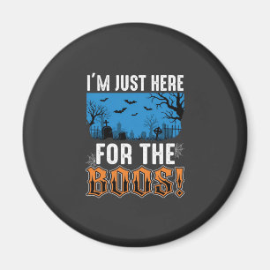 Halloween Boos Ghost Graveyard Vector Design_1 Magnet
