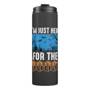 Halloween Boos Ghost Graveyard Vector Design_1 Thermal Tumbler