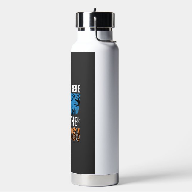 Halloween Boos Ghost Graveyard Vector Design_1 Water Bottle (Left)