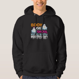 Halloween Booy Or Ghoul Ghost Monster Gender Revea Hoodie