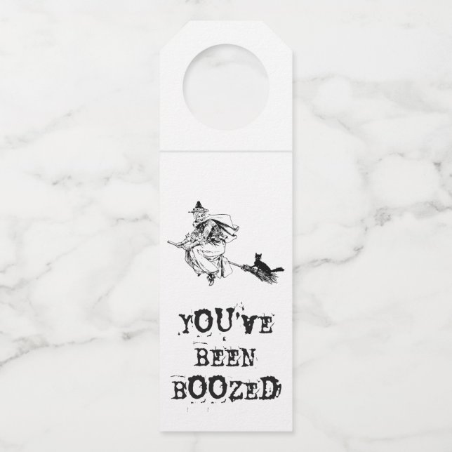 Halloween Boozed Bottle Hanger Tags (Front)