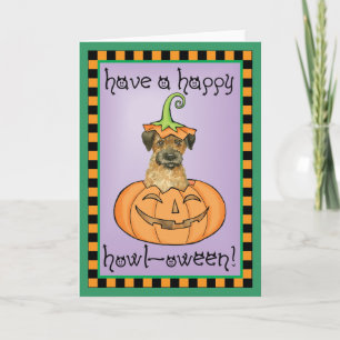Halloween Border Terrier Card