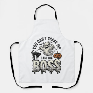 Halloween Boss Ghost Vintage Engraving Shirt Desig Apron