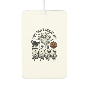 Halloween Boss Ghost Vintage Engraving Shirt Desig Car Air Freshener
