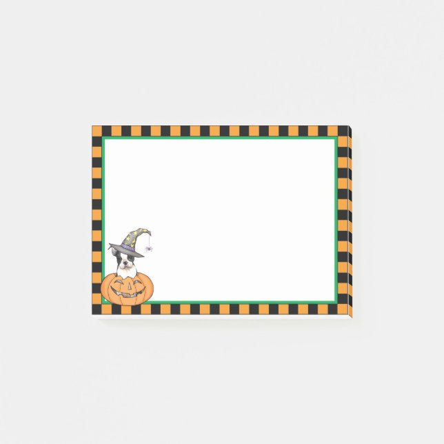 Halloween Boston Terrier Post-it Notes (Front)