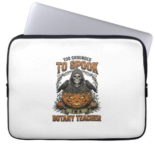 Halloween Botany Teacher Vintage Engraving Pumpkin Laptop Sleeve