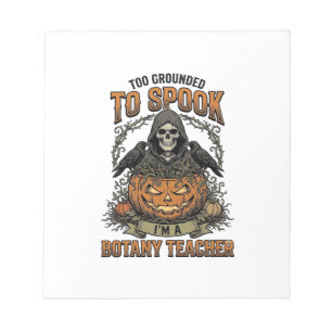 Halloween Botany Teacher Vintage Engraving Pumpkin Notepad