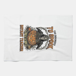 Halloween Botany Teacher Vintage Engraving Pumpkin Tea Towel