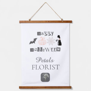 Halloween Boutique Florist Business Branding  Hanging Tapestry