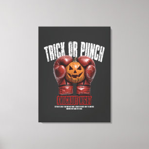 Halloween Boxing Knockout Night Canvas Print