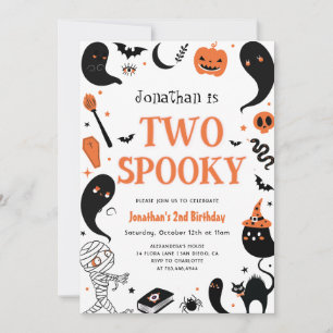 Halloween Boy Photo 2nd Birthday Party Invitation