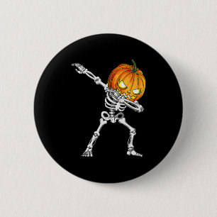 Halloween Boys Dabbing Skeleton Scary Pumpkin Jack 6 Cm Round Badge