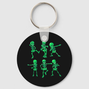 Halloween Boys Girls Kids Dancing Skeletons Dance  Key Ring