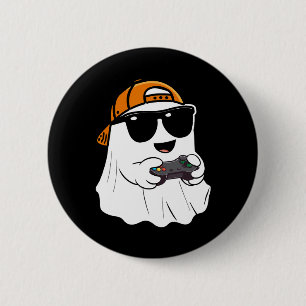 Halloween Boys Kids Ghost Gamer Scary Costume Gami 6 Cm Round Badge