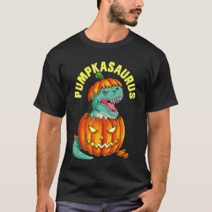 Halloween Boys Men Pumpkasaurus Dinosaur Pumpkin R T-Shirt