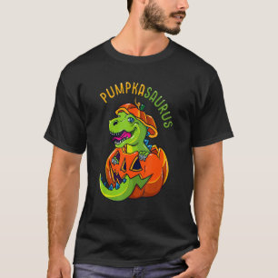 Halloween Boys Men Pumpkasaurus Dinosaur Pumpkin r T-Shirt